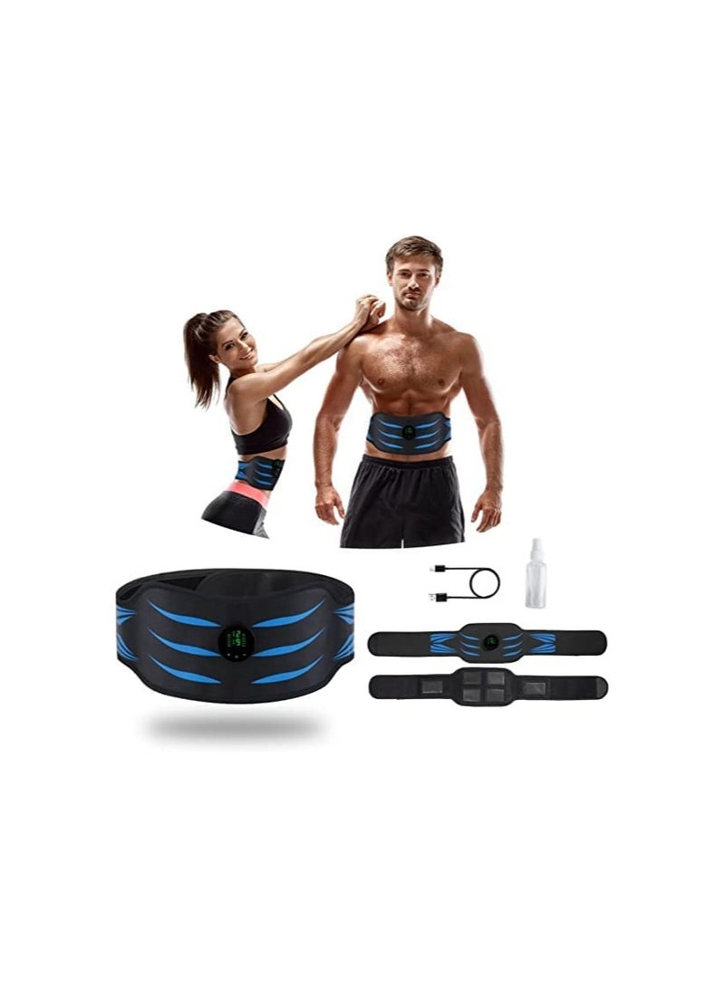 Smart ABS Stimulator Belt Portable Abdominal Training Belt Ab Toning Belt for Abdomen/Arm/Leg Training Portable Smart Fitness Workout Equipment for Women Men Home Fitness Device