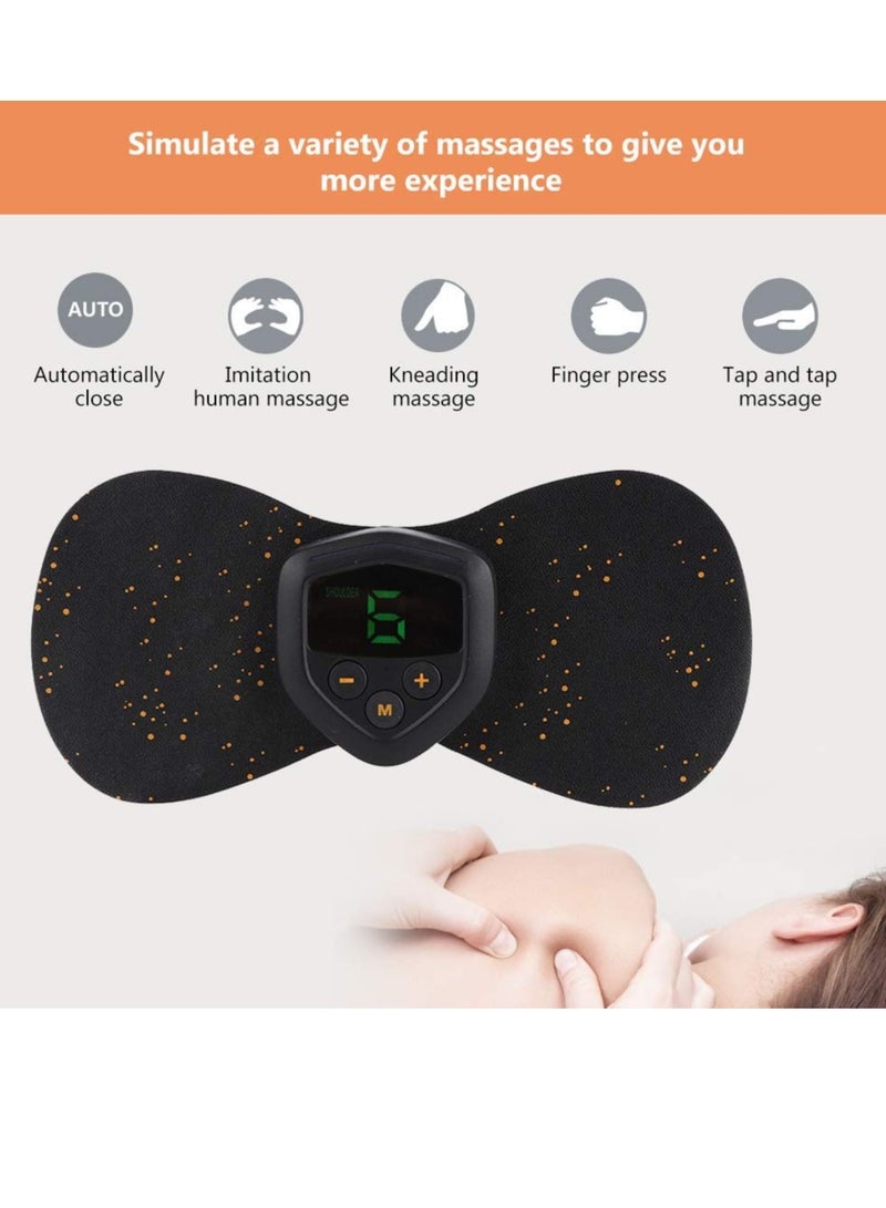 Mini cervical massage EMS massage portable electric wireless Tens machine is used for muscle pain relief and muscle relaxation stickers