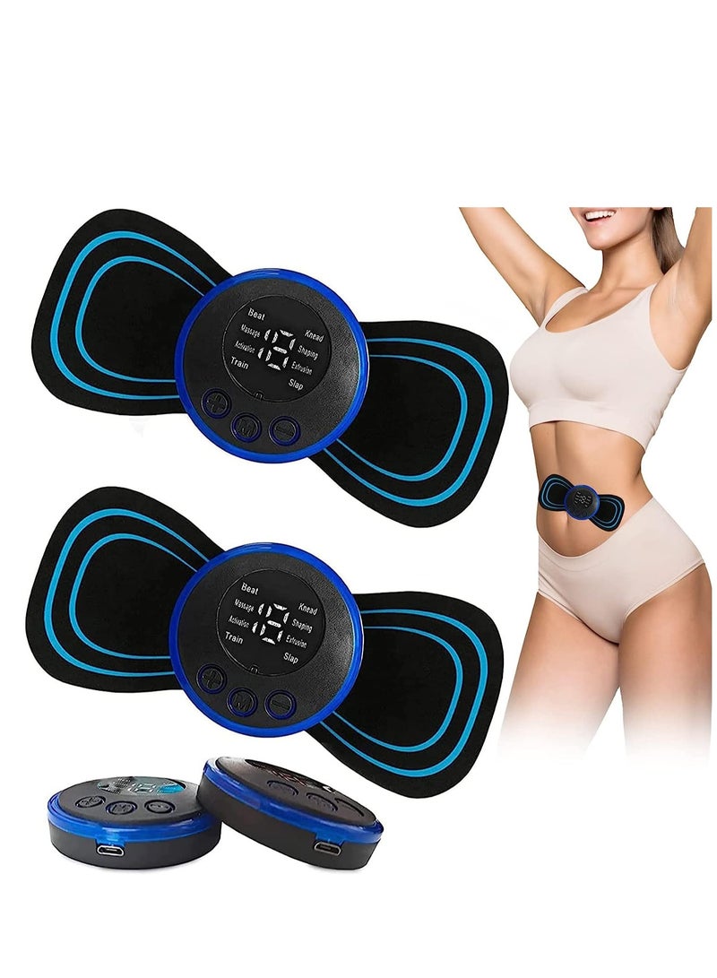 Mini Neck Massager 2Pcs Cervical Vertebra Massager, Massager Patch for Whole Body, Adjustable Portable Shoulder Back Massager for Arms Neck Shoulder Back Waist Legs Father's Day, Mother's Day Gifts