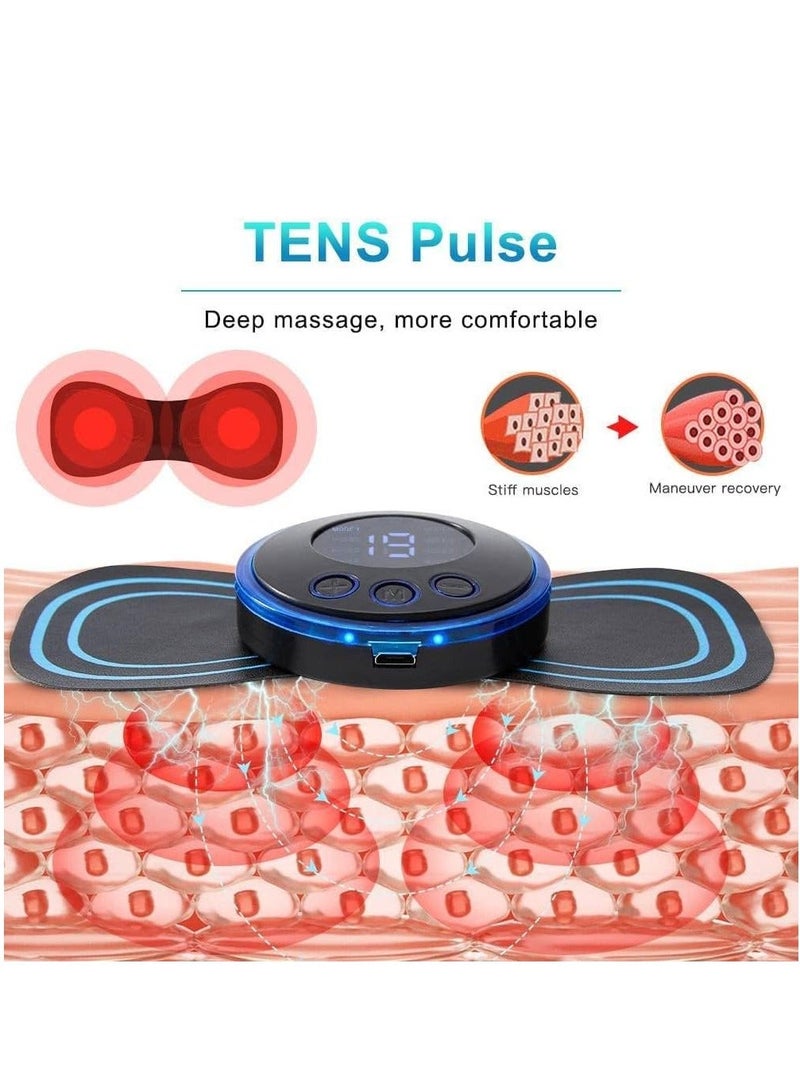 Mini Neck Massager 2Pcs Cervical Vertebra Massager, Patch for Whole Body, Adjustable Portable Shoulder Back Arms Waist Legs Father's Day, Mother's Day Gifts