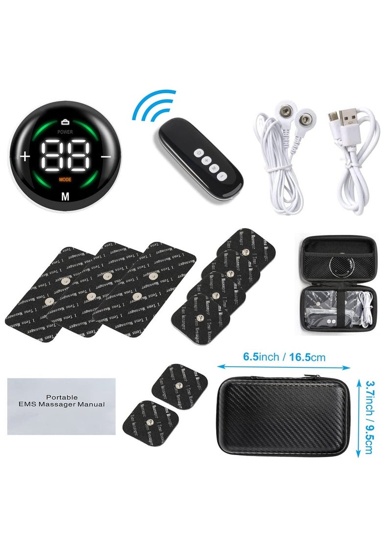 Tens EMS Electronic Sports Muscle Stimulator, Portable Toning Machine, Dual Channel Pulse Massager with10 Modes 39 Level for Abs, Back, Legs, Arms