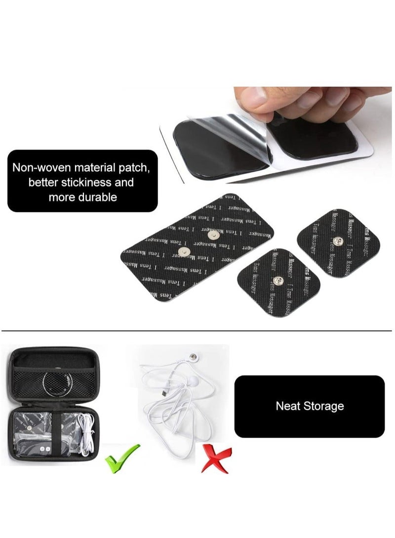 Tens EMS Electronic Sports Muscle Stimulator, Portable Toning Machine, Dual Channel Pulse Massager with10 Modes 39 Level for Abs, Back, Legs, Arms