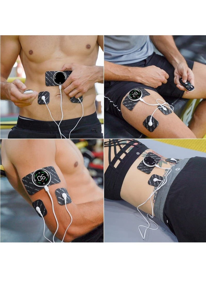 Tens EMS Electronic Sports Muscle Stimulator, Portable Toning Machine, Dual Channel Pulse Massager with10 Modes 39 Level for Abs, Back, Legs, Arms