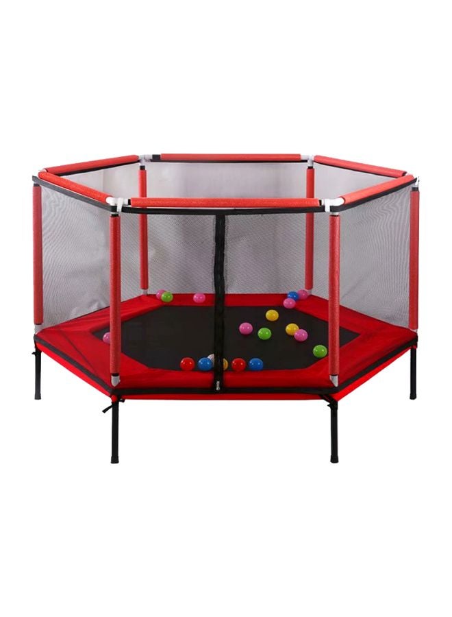 Trampoline With Safety Enclosure Net Jumping Mat 157x120x157cm