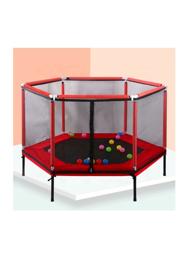 Trampoline With Safety Enclosure Net Jumping Mat 157x120x157cm