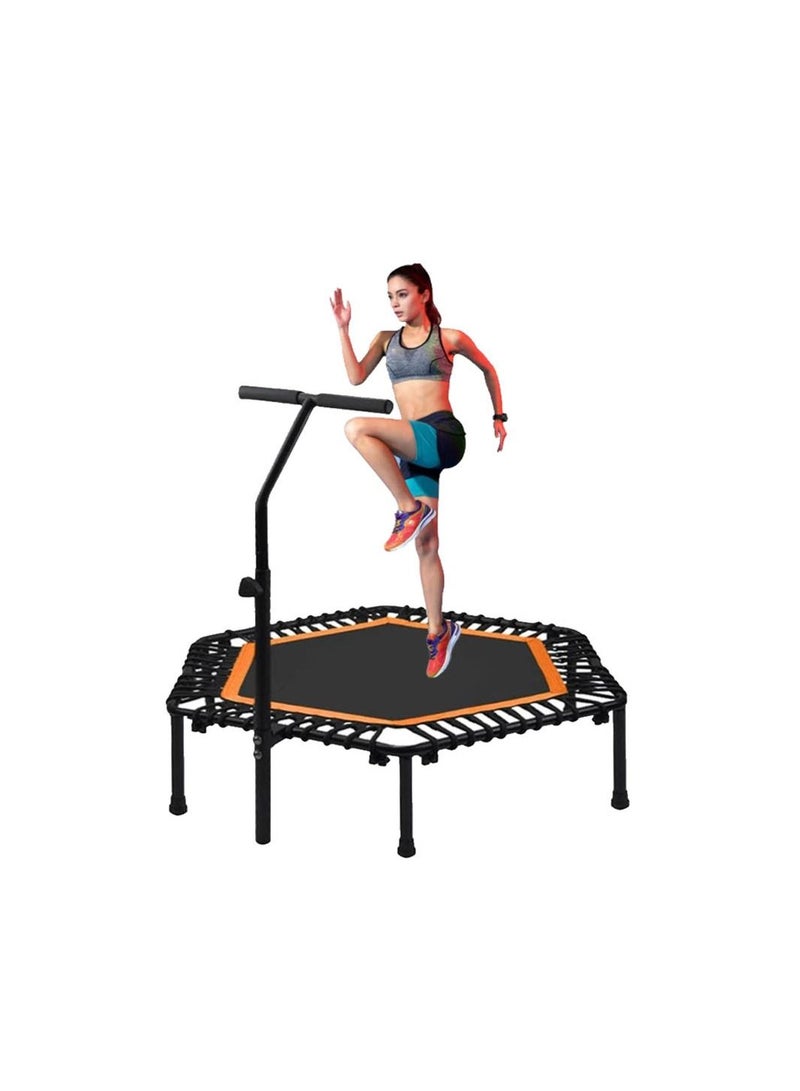 Trampoline 48-Inch Gym Hexagonal Trampoline For Adult Safety Bungee Trampoline For Indoor Fitness Trampoline