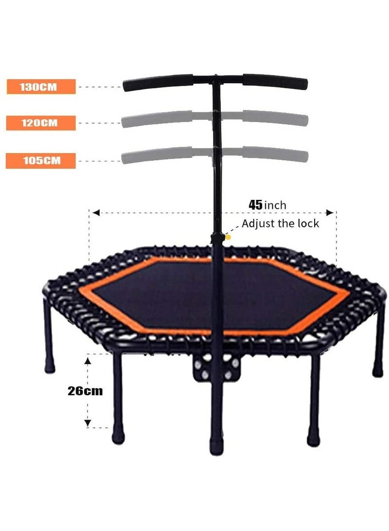 Trampoline 48-Inch Gym Hexagonal Trampoline For Adult Safety Bungee Trampoline For Indoor Fitness Trampoline