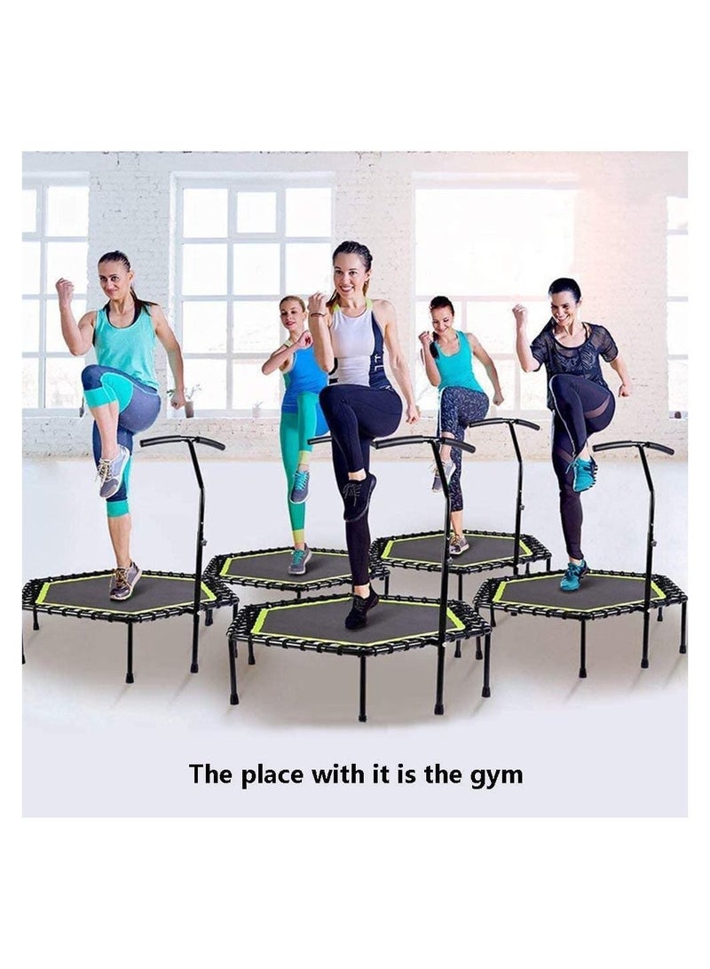 Trampoline 45-Inch Gym Hexagonal Trampoline For Adult Safety Bungee Trampoline For Indoor Fitness Trampoline