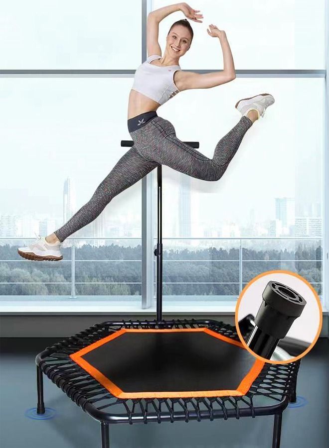 Household Foldable and Portable Silent Jumping Aerobic Exercise Fitness Armrest Indoor Sports Trampoline