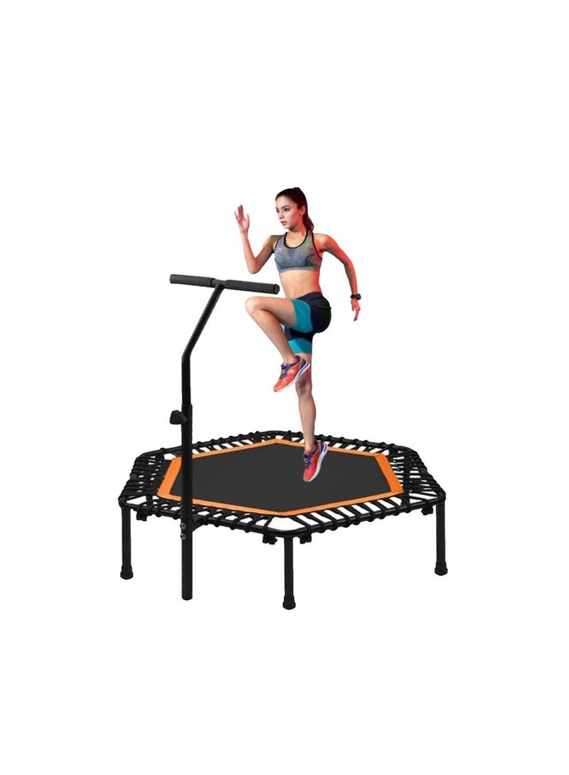 Trampoline 45-Inch Gym Hexagonal Trampoline For Adult Safety Bungee Trampoline For Indoor Fitness Trampoline