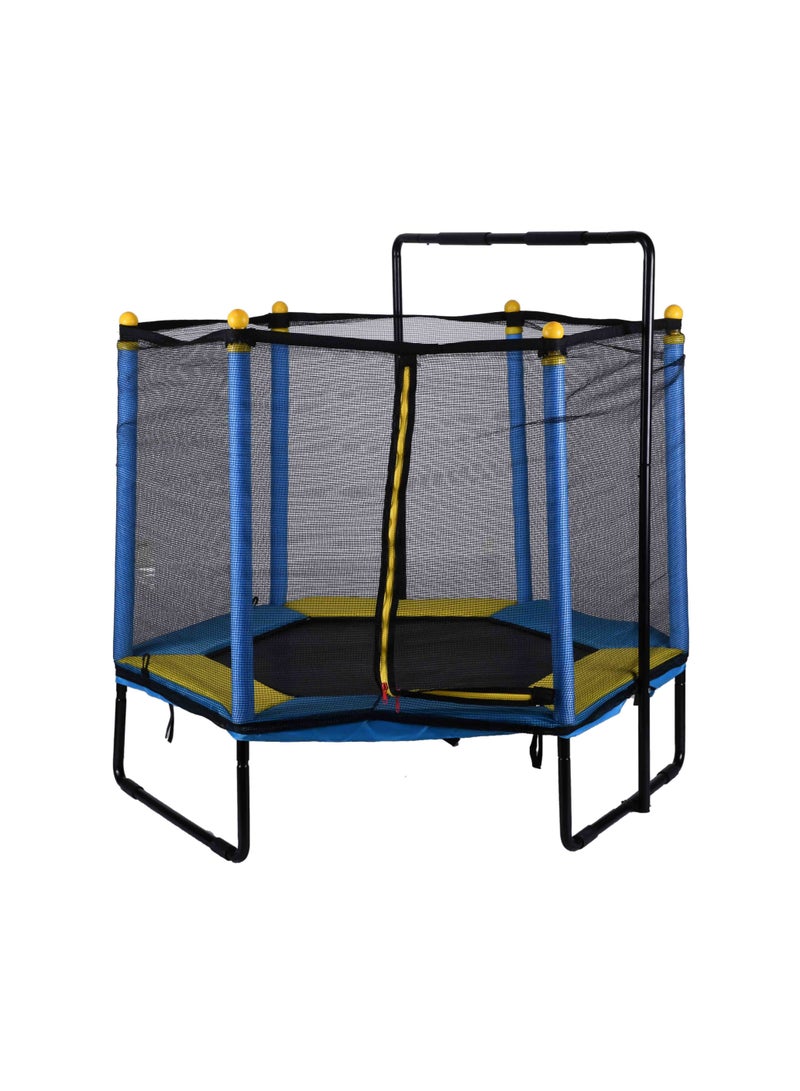 55 Inch Trampoline with 360 Surround Handrail for Kids