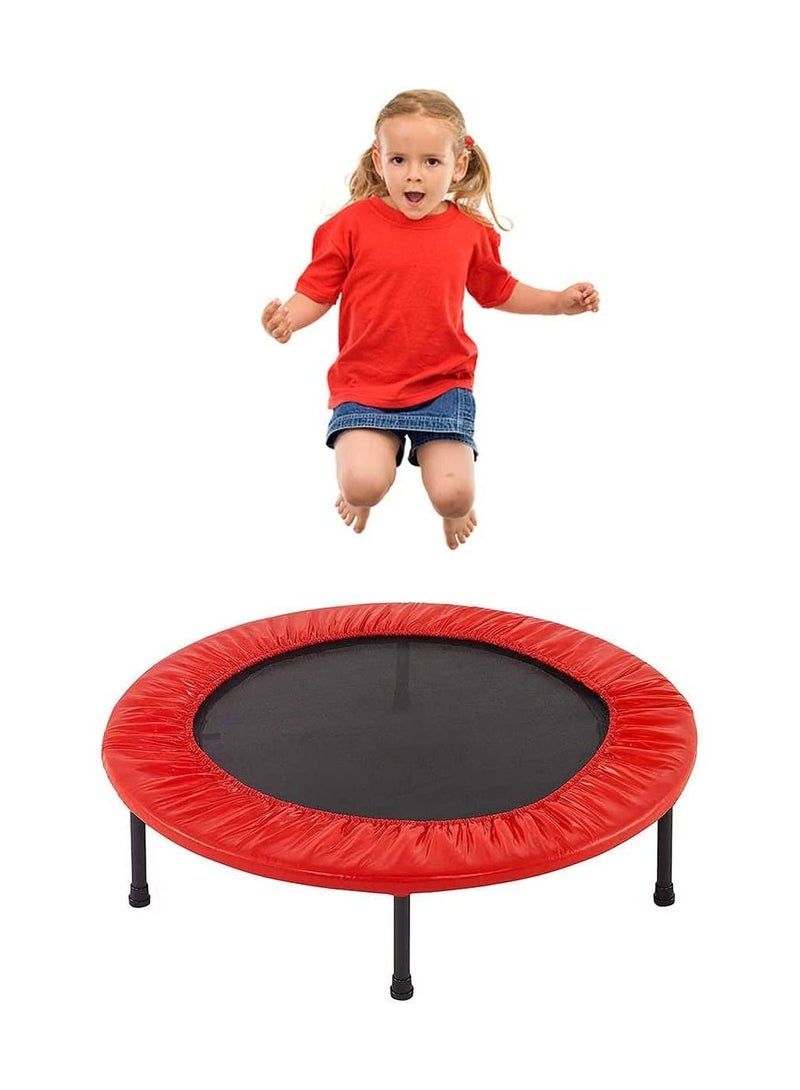 H PRO Mini Trampoline For Kids And Adults| Unisex Child Jump Trampoline| 40 Inch Exercise Trampoline| Fitness Rebounder-Red