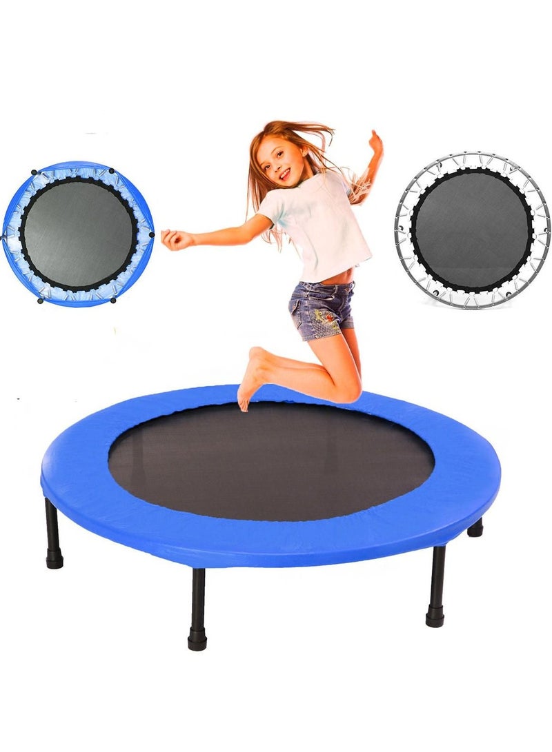 40 Inches Professional Round Jumping Cardio Trampoline |  Indoor/Outdoor Use | Blue