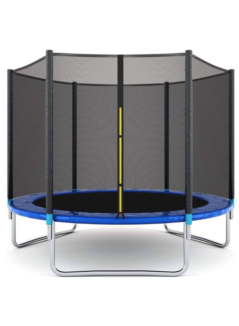 Trampoline For Kids with Safety Fence Protection Net Fitness Bounce Net Outdoor Jumping Bed Parent-child Game Fitness Equipment 8FT