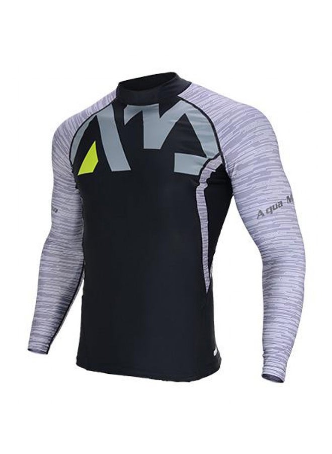 DIVISION-Men's Rashguard LS(GREY Print) - XL