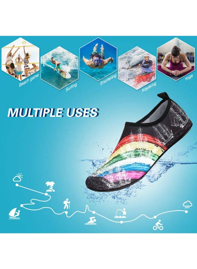 Non-Slip Barefoot Aqua Socks Shoes 30.0x12.0x1.0cm