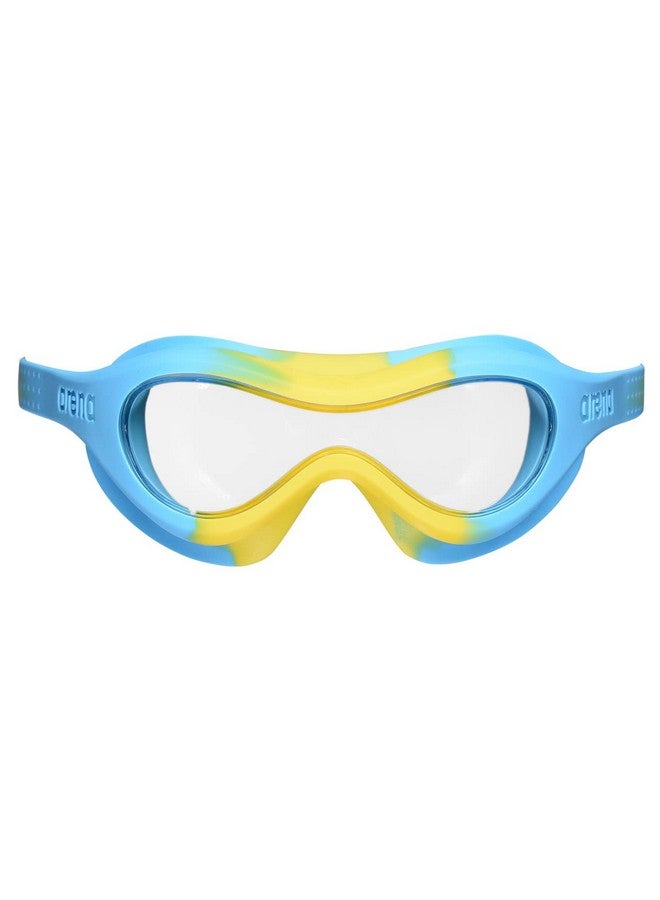 Unisex Kids Spider Swim Mask Goggles For Boys And Girls Aged 2 5 Wide View Snug Fit Great For Summer Clear/Yellow/Light Blue