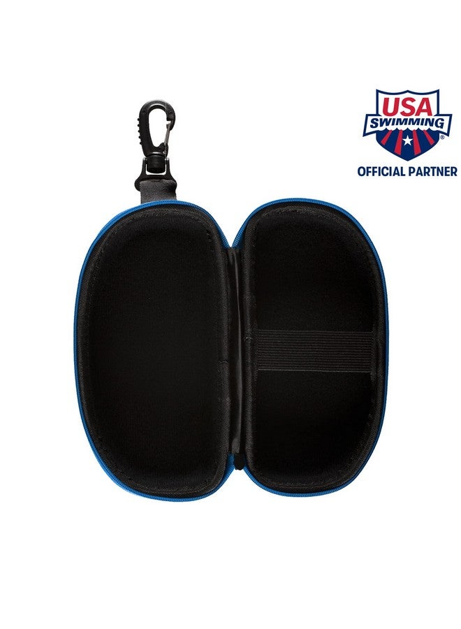 Unisex Swim Goggle Case For Swimming Goggles Hardcover Protective Carrying Case With Clip Black/White/Royal