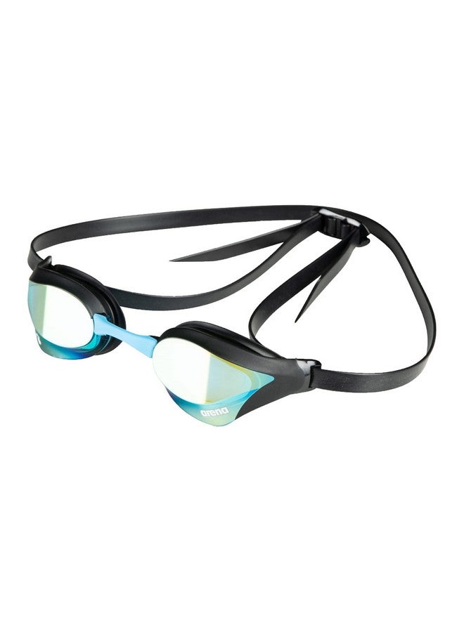Unisex Cobra Core Swipe Antifog Racing Swim Goggles For Men And Women Polycarbonate Mirror Lens, Aqua;Black