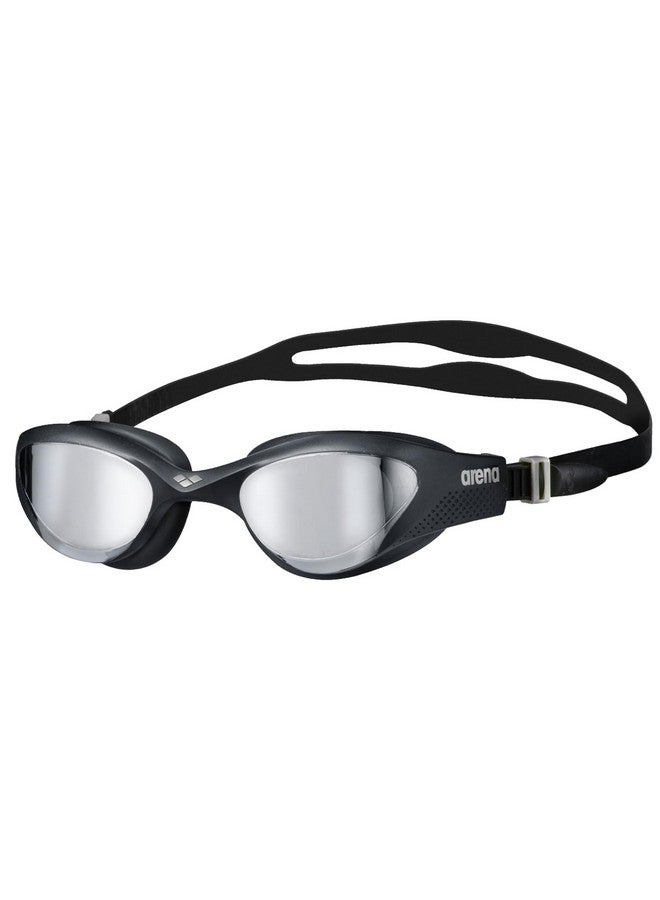 Unisex Adult The One Swim Goggles For Men And Women Watertight Fit Orbit Proof Seals Anti Fog Coated Mirror Lens Silver/Black/Black