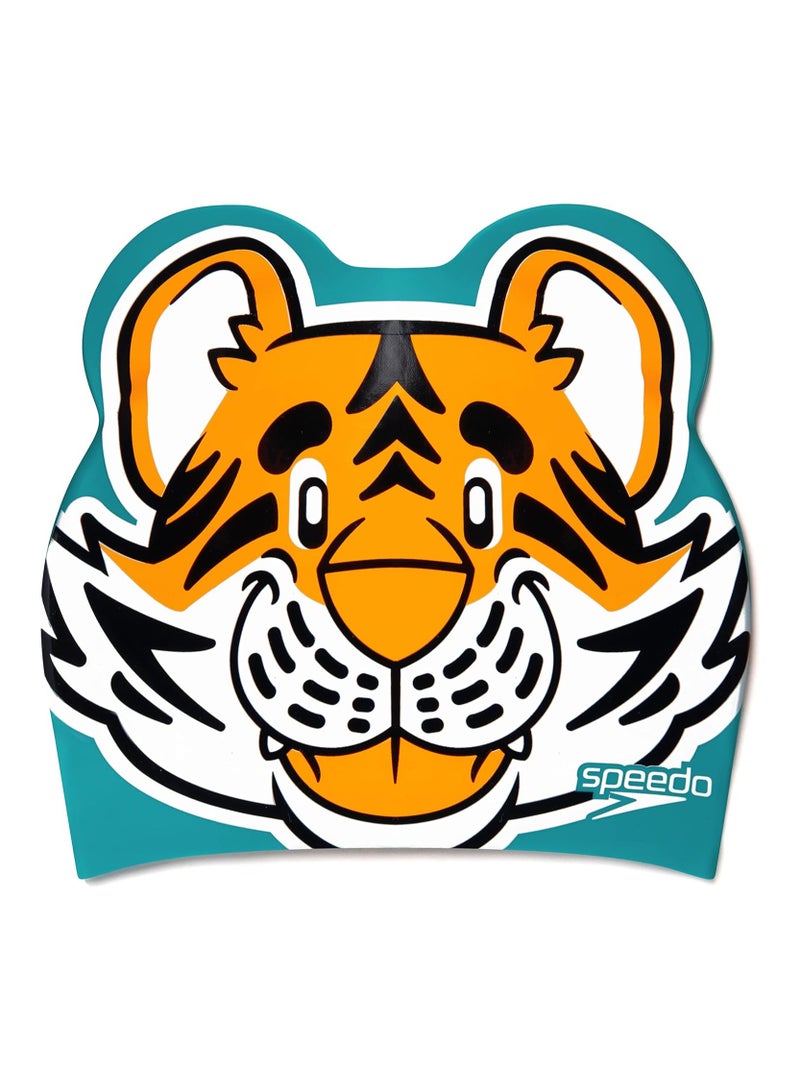 Printed Character Silicone Swimming Cap Junior