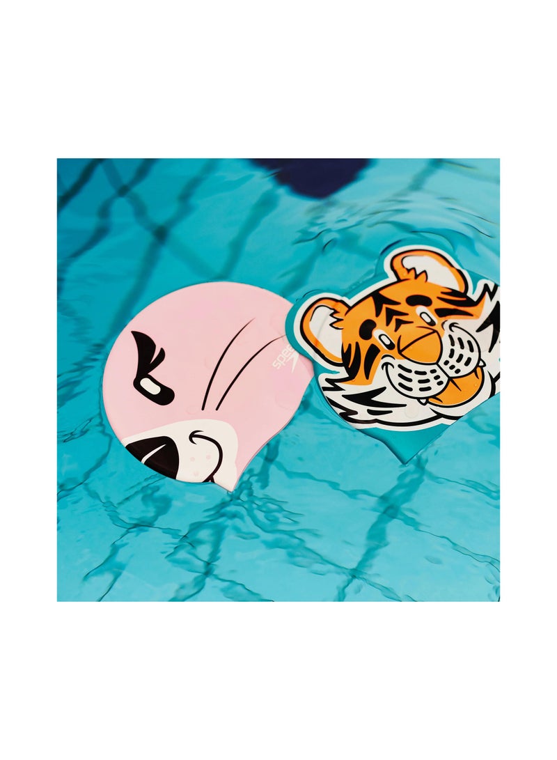 Printed Character Silicone Swimming Cap Junior
