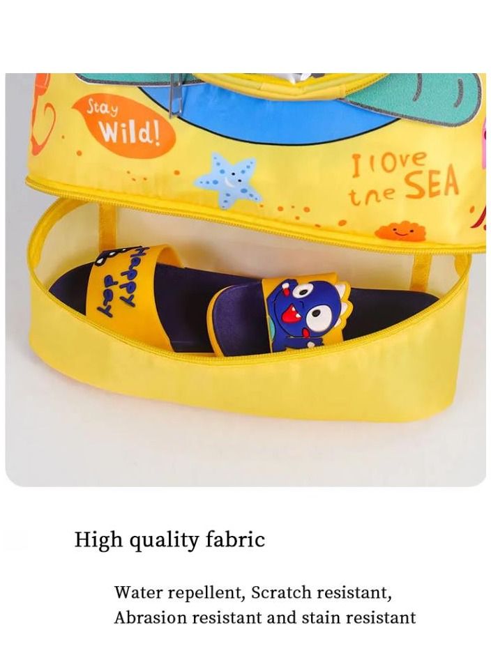 Children's Dry and Wet Separation children's swimming bag, beach bag, sports fitness bag,  Portable Drawstring Backpack Waterproof Gym Sports Pool Beach Gear