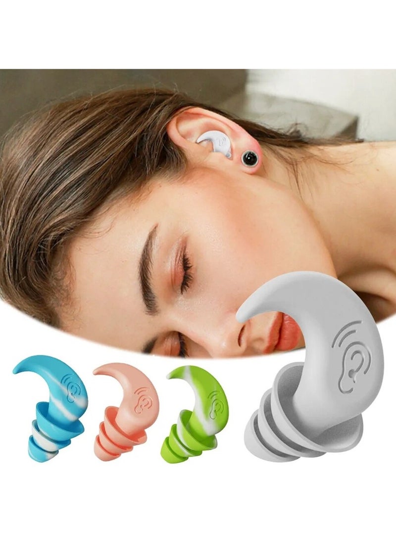 Ear Plugs, High Fidelity Reusable Silicone Noise Cancelling Earplugs, Soft Silicone Reusable Earplugs For Swimming, Sleeping, Diving, Noise Sensitivity & Flights, Blue