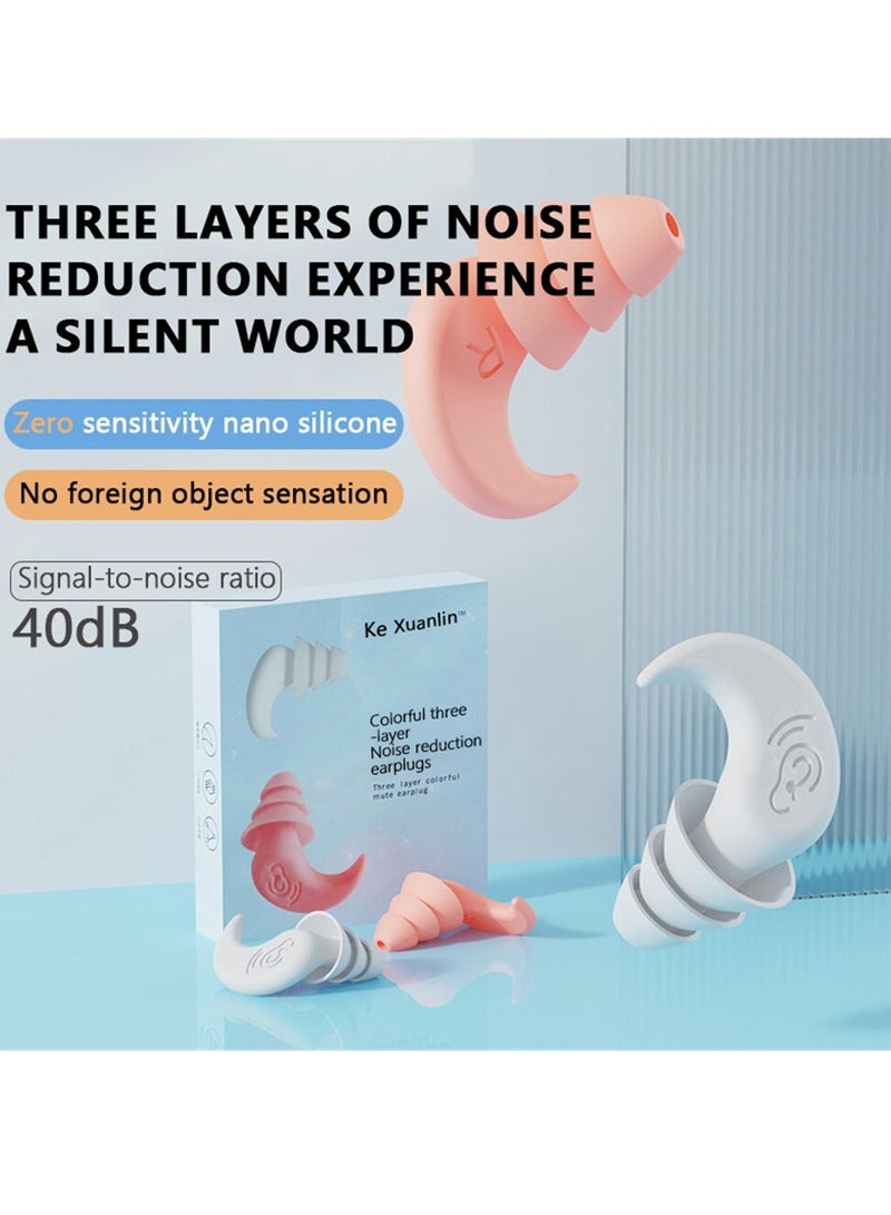 Ear Plugs, High Fidelity Reusable Silicone Noise Cancelling Earplugs, Soft Silicone Reusable Earplugs For Swimming, Sleeping, Diving, Noise Sensitivity & Flights, Red
