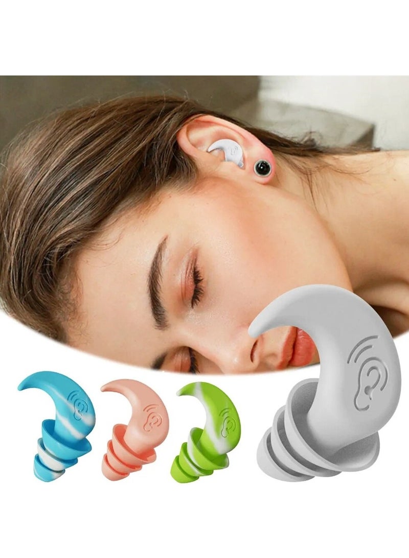 Ear Plugs, High Fidelity Reusable Silicone Noise Cancelling Earplugs, Soft Silicone Reusable Earplugs For Swimming, Sleeping, Diving, Noise Sensitivity & Flights, Red