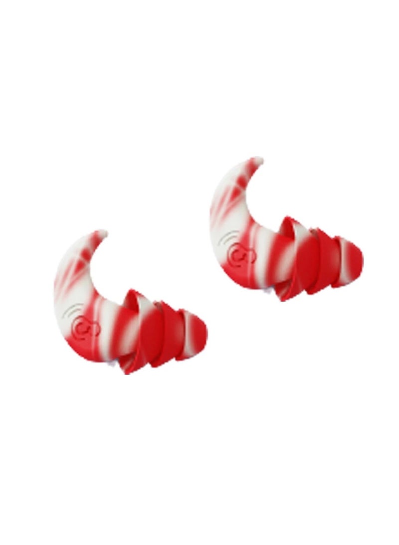 Ear Plugs, High Fidelity Reusable Silicone Noise Cancelling Earplugs, Soft Silicone Reusable Earplugs For Swimming, Sleeping, Diving, Noise Sensitivity & Flights, Red