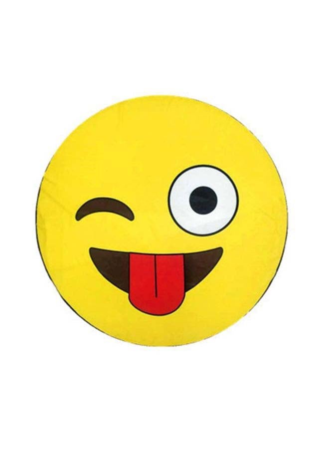 Smiling Face Printed Beach Towel 150x150cm