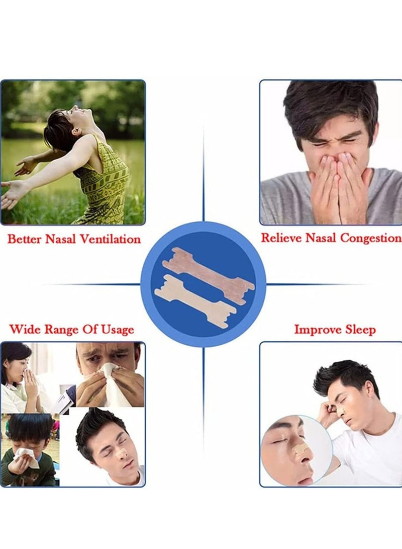 Anti Snore Nasal Strips Nose For Sinus Relief Strip to Stop Snoring Breathe Sleeping Non-woven Stick Large Disposable Right Men and Women 100PCS