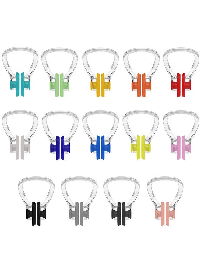Swimming Nose Cliphurdilen Swim Nose Clip With Waterproof Silica Gel For Kids (Age 7+) And Adults14 Packsmulti Color