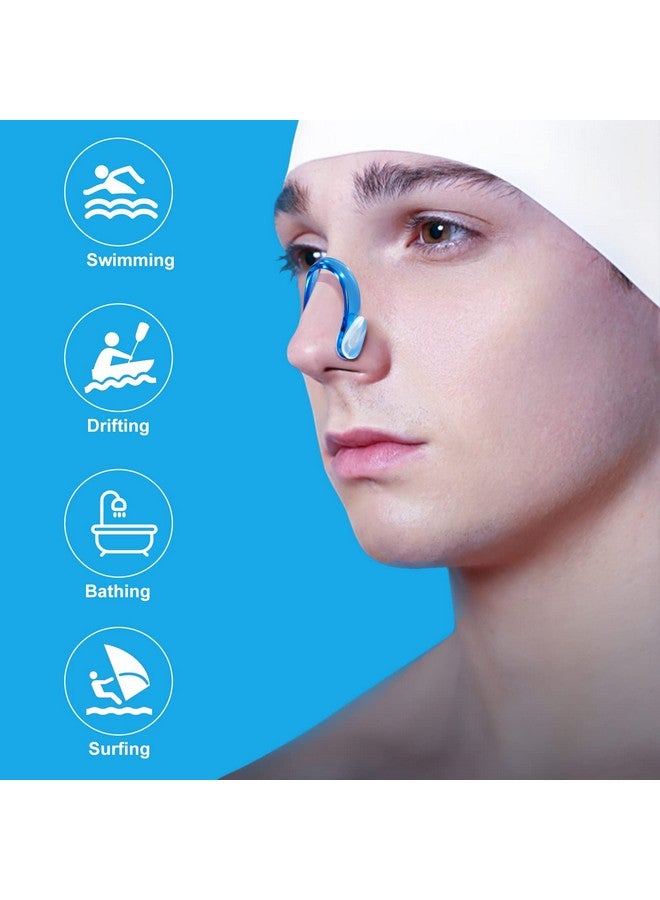 Swimming Nose Clip, Swim Nose Clip With Waterproof Silica Gel For Kids (Age 7+) And Adults,14 Packs,Multicolor (Transparent Type)