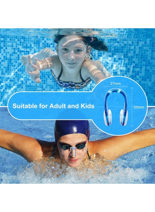 Swimming Nose Clip, Swim Nose Clip With Waterproof Silica Gel For Kids (Age 7+) And Adults,14 Packs,Multicolor (Transparent Type)