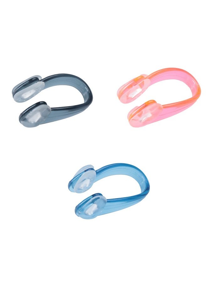 3 Pcs Nose Clips For Swimming Kids Silicone Plastic Waterproof Clear Multi Color Nose Plugs Protector For Adults Training Water Sports Outdoor Activities Pool Accessories