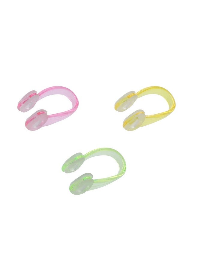 3 Pcs Nose Clips For Swimming Kids Cute Silicone Plastic Waterproof Clear Colorful Nose Plugs Protector For Adults Training Water Sports Outdoor Activities Pool Accessories