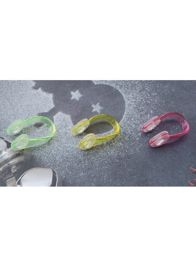3 Pcs Nose Clips For Swimming Kids Cute Silicone Plastic Waterproof Clear Colorful Nose Plugs Protector For Adults Training Water Sports Outdoor Activities Pool Accessories