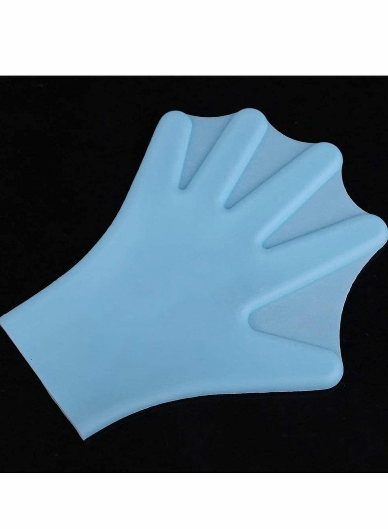 Silicone Webbed Swimming Gloves Aqua Fit Swim Training Web for Swimming,Closed Full Finger Water Unisex Kids - 2PCS