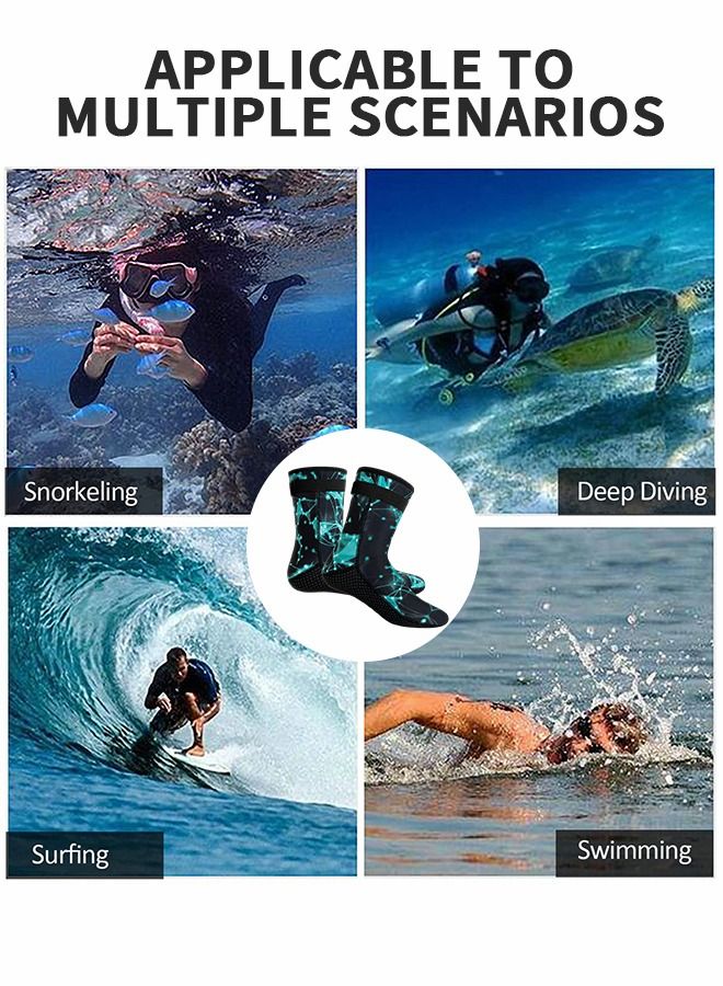 Wetsuit Socks 3mm Neoprene Diving Socks Thermal Anti-Slip Scuba Socks Water Booties for Swimming Water Sports,Diving Equipment