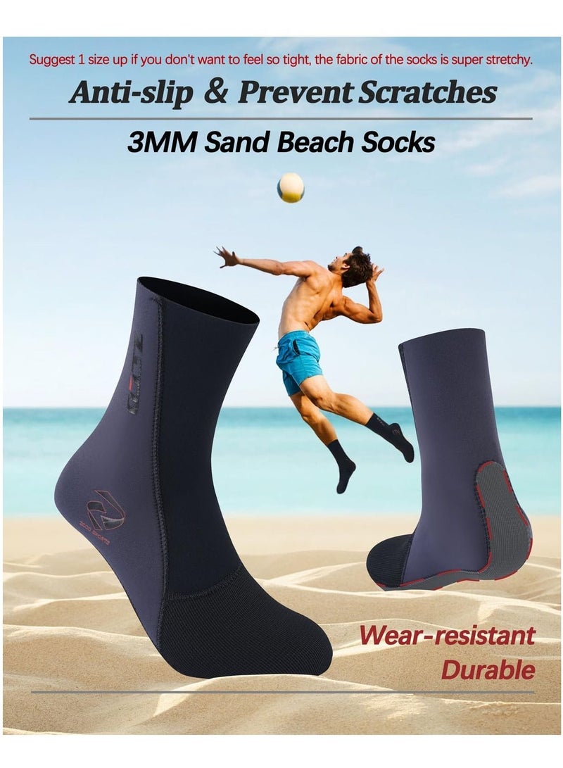 🔆【COMFORTABLE FIT】Our Dive Wetsuit Socks made with 3MM premium neoprene to give you a flexible and comfortable fit, you have less restrictions and less foot fatigue during water sports.