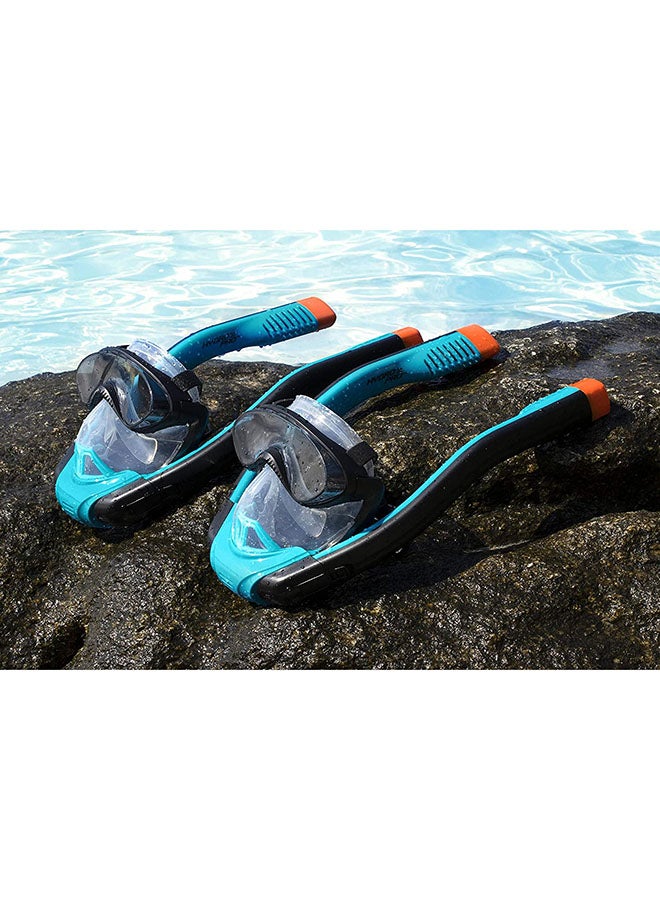 Hydro-Pro Seaclear Flowtech Snorkeling Mask - 1 Mask,2 Snorkel, 1 Assorted Colors 37cm