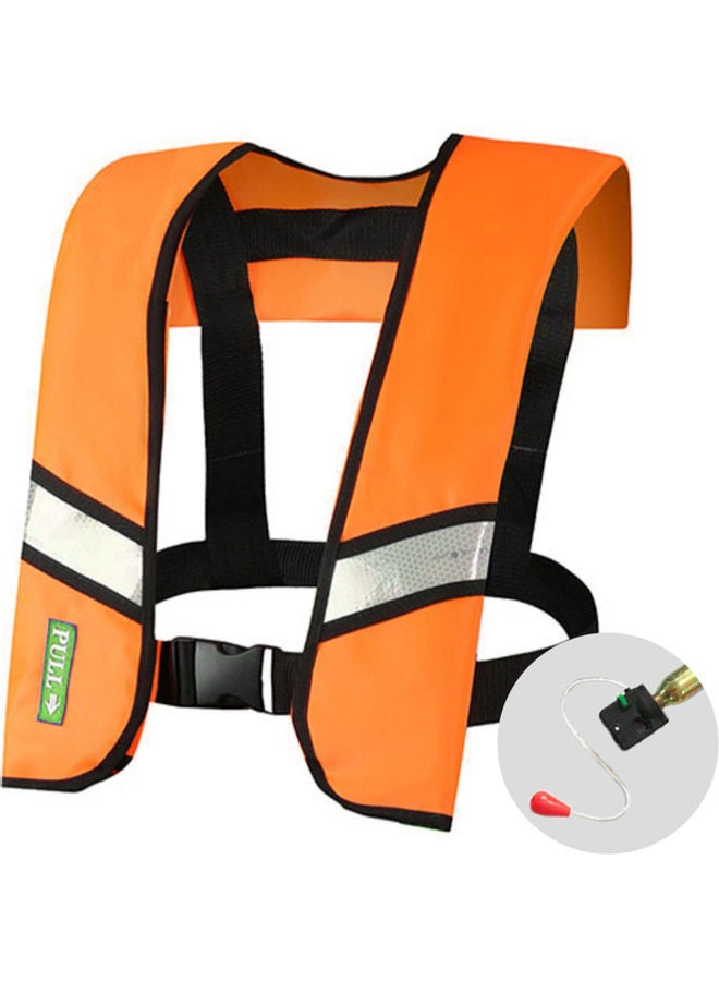 Manual Inflatable Water Sports Survival Jacket Orange 35.00X5.00X32.00cm