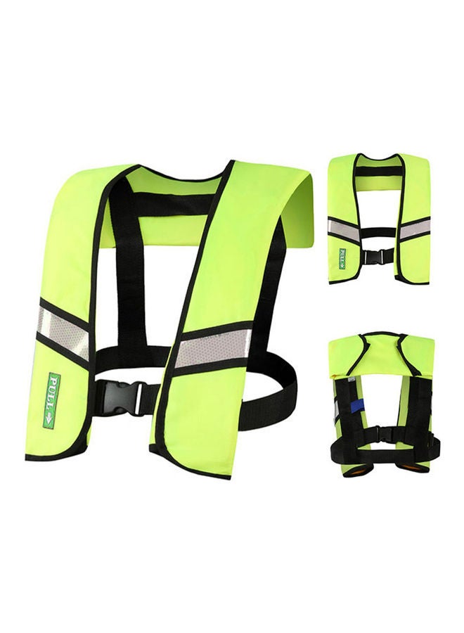 Manual Inflatable Water Sports Survival Jacket Green 35.00X5.00X32.00cm