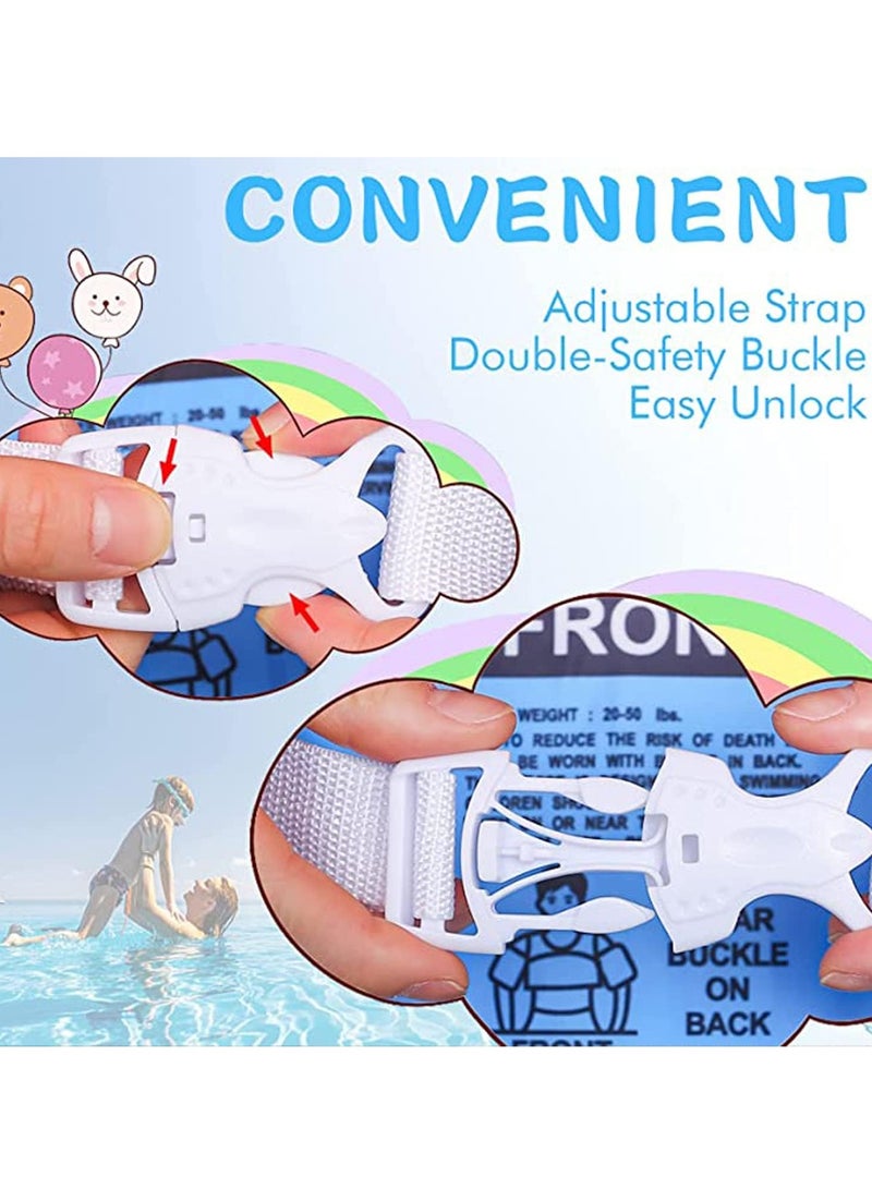 Toddler Swim Vest Kids Water Wings Arm Floaties for 30-50 Pounds Infant Safety Swim Aid Jumper Inflatable Swim Arm Bands Float Sleeves Swimming Armbands for Sea/Pool/Beach/Training (Seahorse)