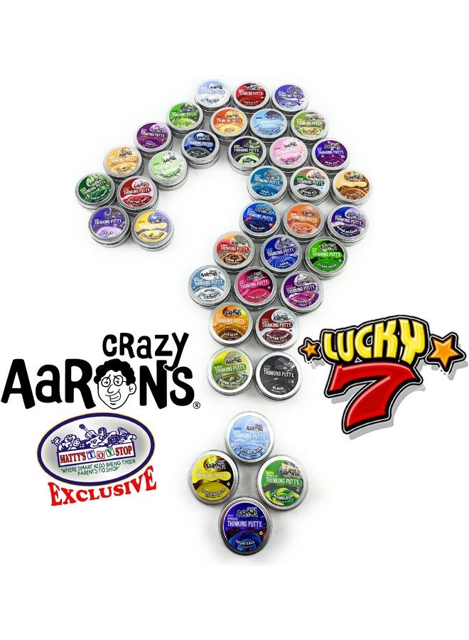 Crazy Aaron'S Putty Mini Tins Lucky 7 Surprise Gift Set Party Bundle 7 Pack (.47Oz Each) Assorted Colors