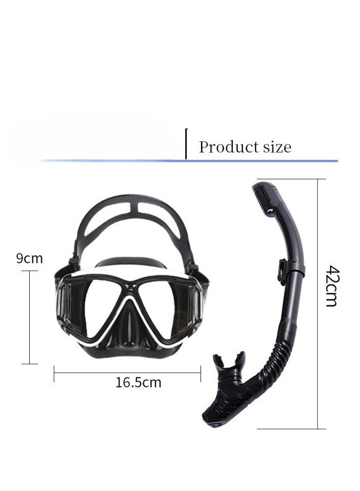 Swimming Diving Mask And Snorkel Flippers Set