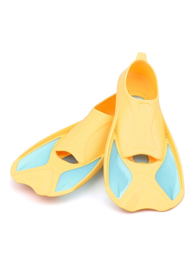 Kids Short Light Swim Fins Flippers Yellow & Blue 3XS 32.00*10.00*20.00cm