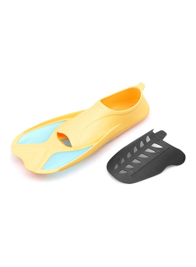 Kids Short Light Swim Fins Flippers Yellow & Blue 3XS 32.00*10.00*20.00cm